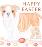 Winnie the English Bulldog - Easter Card - Image 1