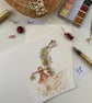 Flower girl proposal card, Autumn wedding, handmade card - Image 3