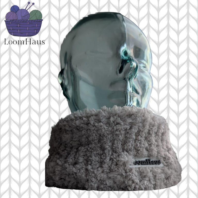 Feather Grey Snuggly Snood - with customisable name tag!