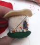Toadstool Mushroom House Pin Cushion, handmade sewing supplies - Image 6