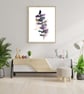 Greenery art prints, purple leaves wall decor, Eucalyptus leaves wall art prints - Image 5