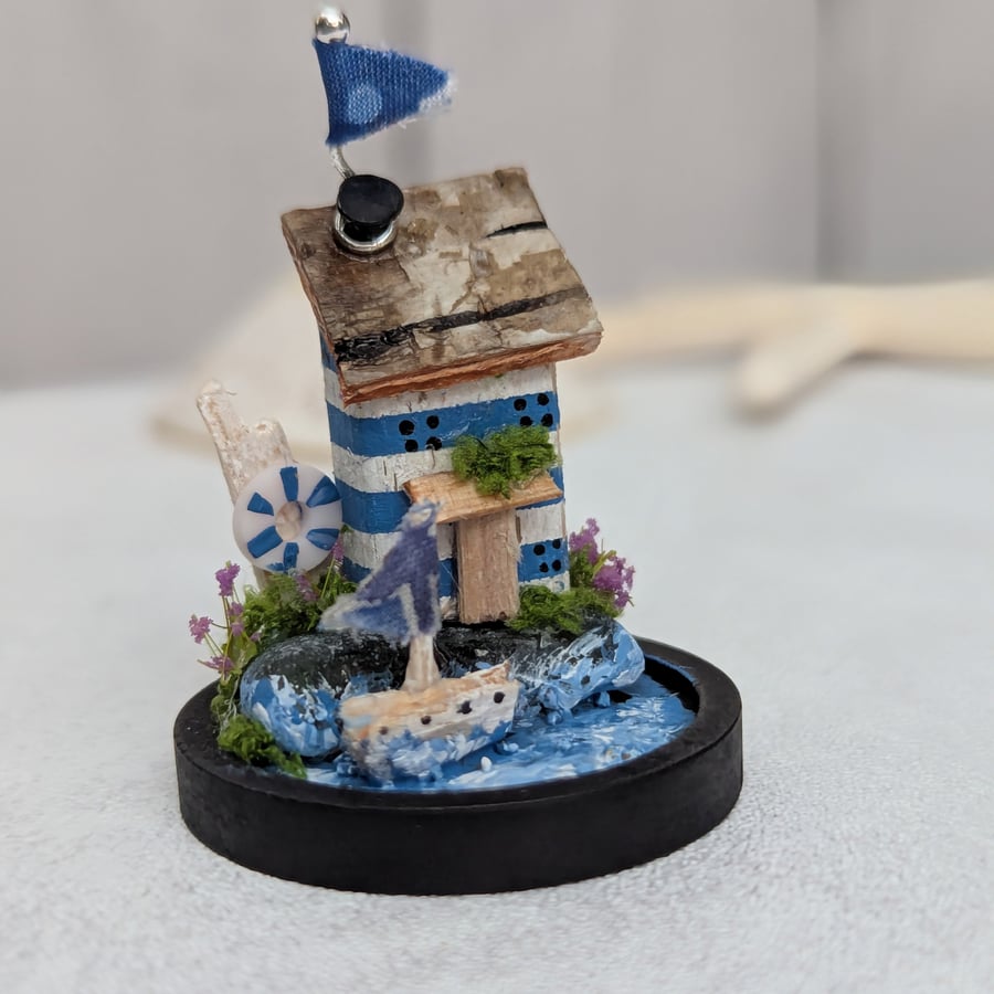 Harbour House Cloche - Miniature Glass Cloche Diorama Home Decor 