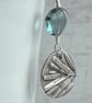 Botanical silver pendant with yew leaf design. - Image 1