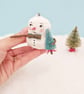 Spun Cotton Snowman and Candy Cane Decorations  - Image 2