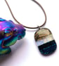 Four Texture Dichroic Glass Pendant 