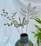Stained Glass Flower - Handmade 3D Honeysuckle - Silver Finish - Image 1