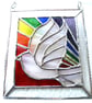 Rainbow Dove Stained Glass Art Picture Suncatcher Handmade  - Image 3