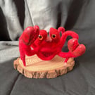 Handmade needle felted Crab
