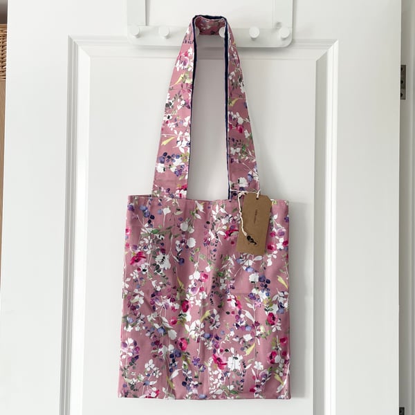 Handmade Pink Floral Tote Bag
