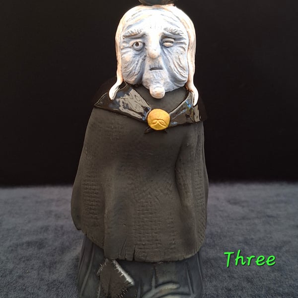 The Cailleach, Winter Crone - ceramic figurine (Three)