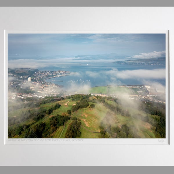 Gourock & Firth of Clyde from Lyle Hill - A3 (50x40cm) Unframed Print