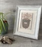 Hand Embroidered Framed Seedhead Textile Picture