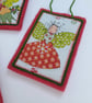 Christmas Decoration Festive Pixie - hanging felt and fabric ornament - Image 2