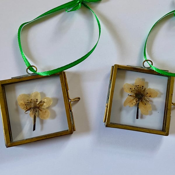 Vintage Pressed Spring Blossom Hanging Decoration