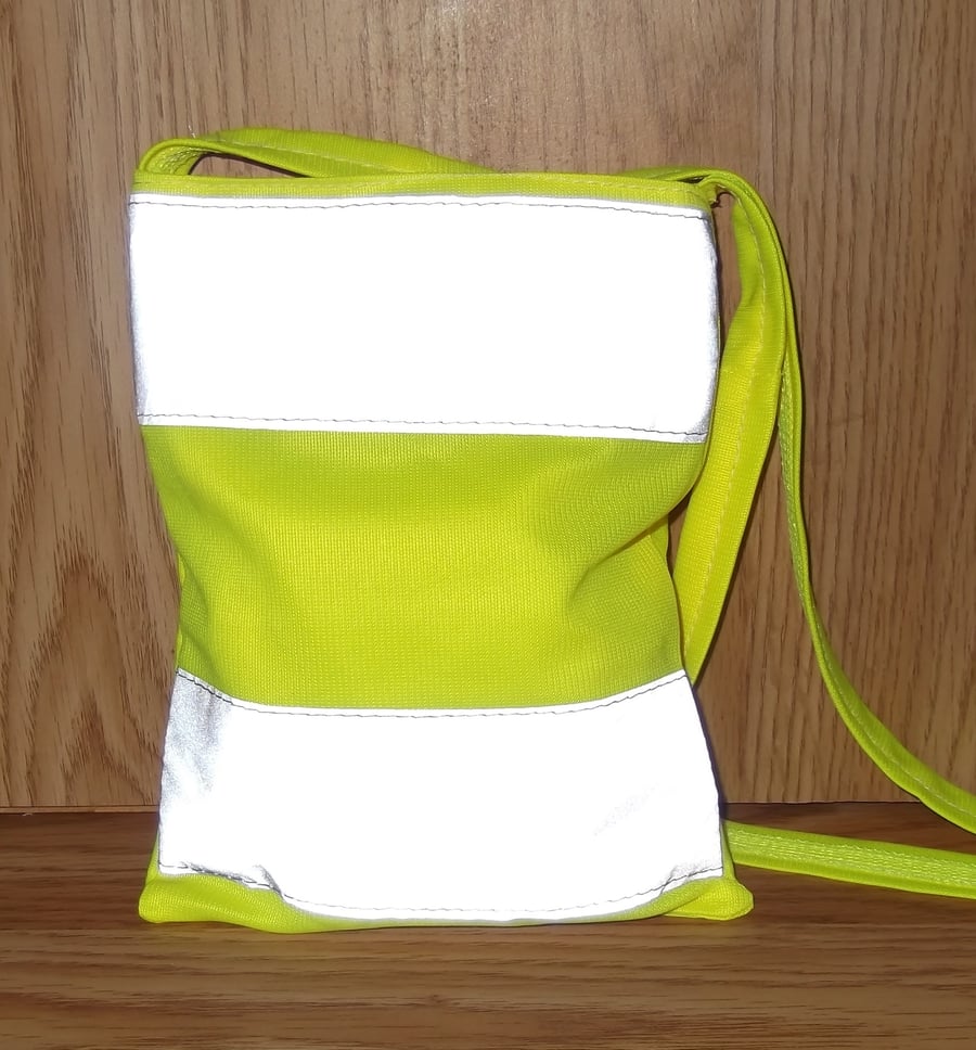 Hi Vis Day-glo Crossbody Small shoulder messenger bag, purse 