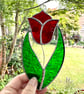 Stained Glass Tulip Suncatcher Handmade Hanging Decoration  - Image 2