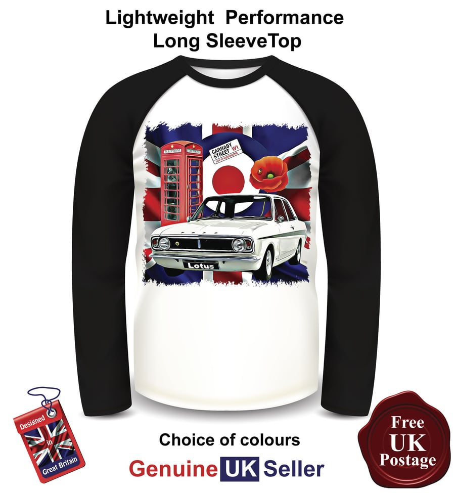 Ford Cortina MK2, Cortina MK2 Mens Top, Ford Cortina Long Sleeve T Shirt