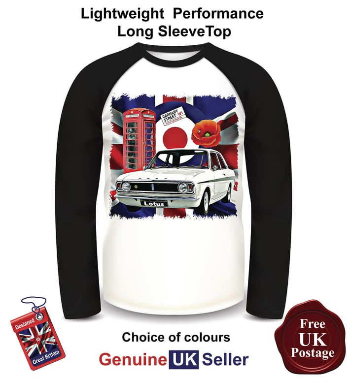 Ford Cortina MK2, Cortina MK2 Mens Top, Ford Cortina Long Sleeve T Shirt