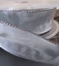 10m Wide Metallic Silver Lamee Ribbon  - Image 2