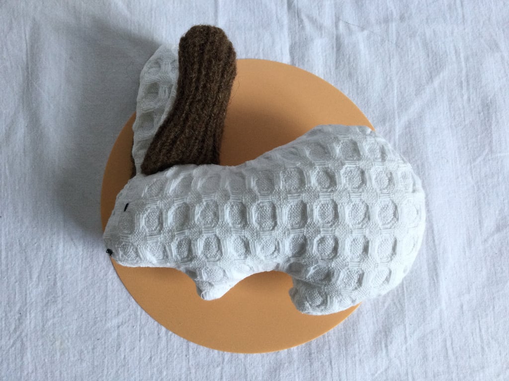 Small cotton rabbit. Rabbit plushy. Small gift for rabbit lover.