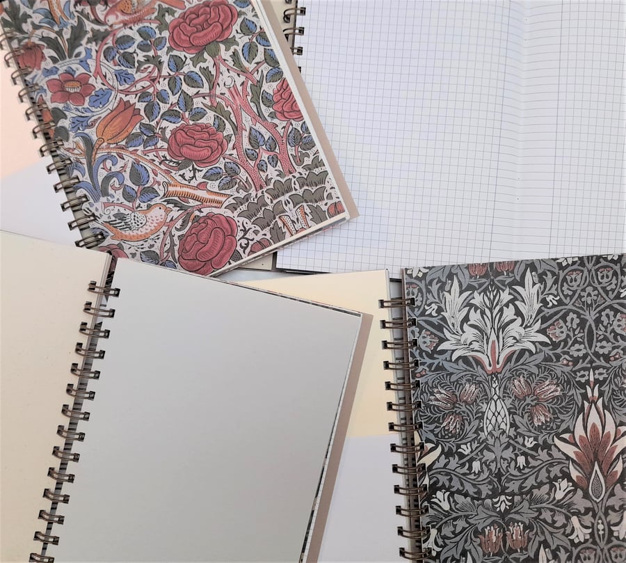 William Morris themed junk journal - notebook - smash book - glue book