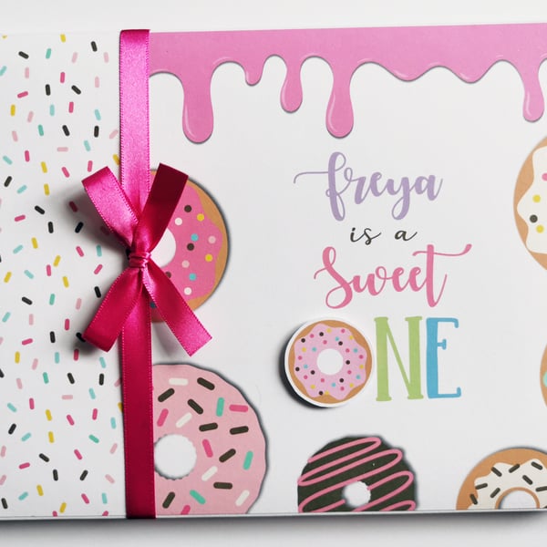 Donut Birthday Guest book, Donuts party guest book, gift