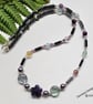 Designer Flourite, Heamotite & Shell Pearl Necklace  - Image 5