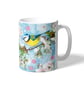 Bluetit and Cherry Blossom Ceramic Mug - matching Coaster option - Image 9