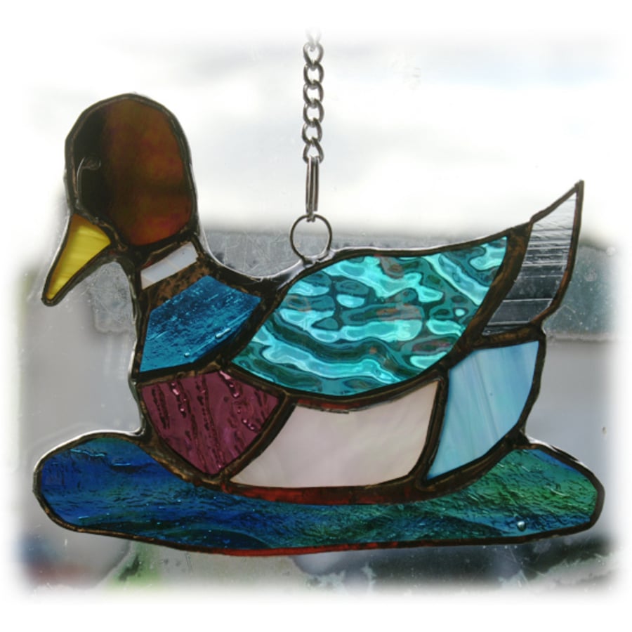 Duck Suncatcher Stained Glass Quack Mallard