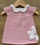 A line flower dress - pink 1-2 years