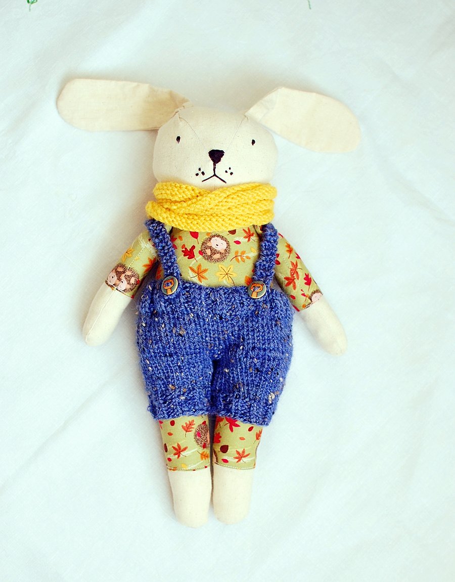 Bunny Handmade Doll, Stuffed Toy, Plush Bunny, Stuffed Animal, Cloth Doll,Bunny