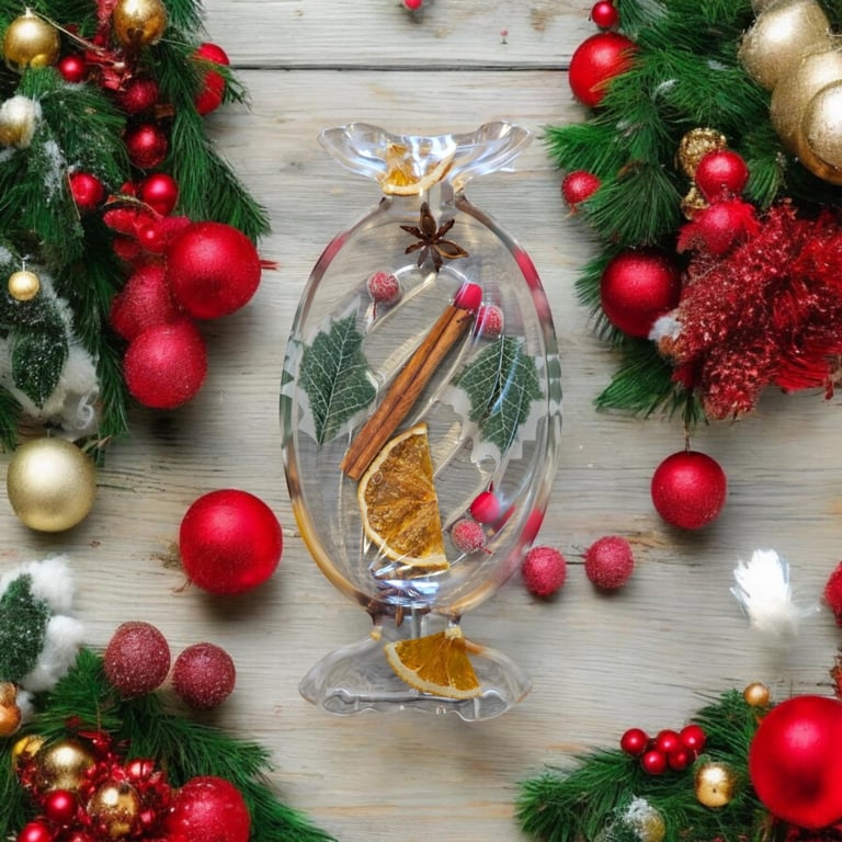Christmas themed resin sweet tray Christmas table centrepiece 23cm by 11cm 
