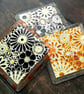 Handmade Fused Glass Flowers on Silver Drinks Coaster - Glass Tile Table Mat - Image 8