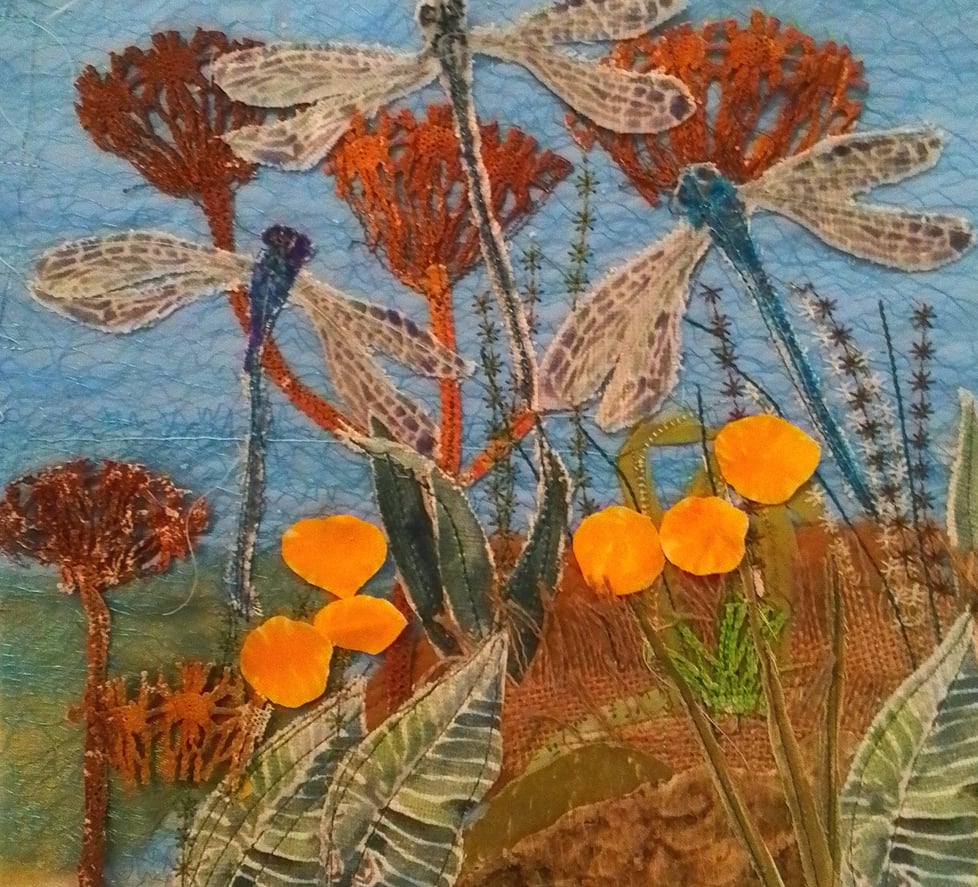 Breeze and Berry Textile Art