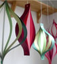 Large Christmas Decorations, Red Green White, Hanging Ornaments