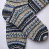 hand knit mens wool socks UK 9-11