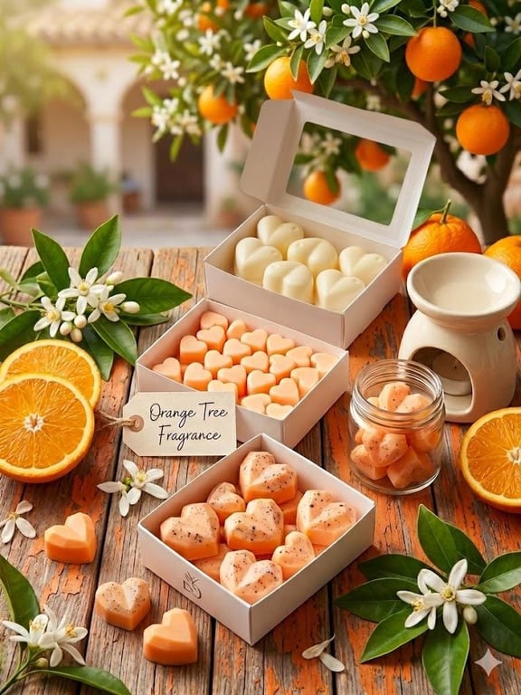 Orange Tree Wax Melts, Neroli, Petitgrain Essential Oil, Vegan,  Handmade