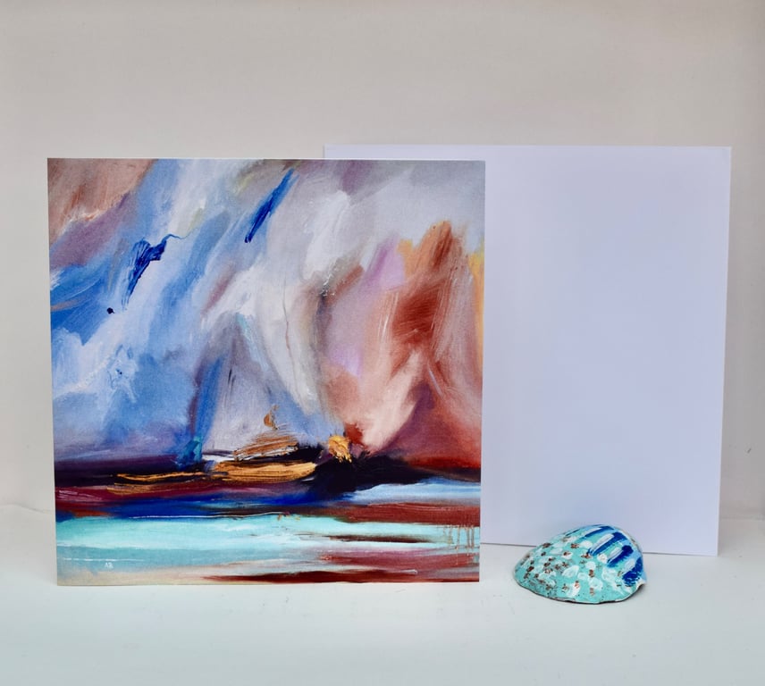 Through the Storm – Blank Coastal Greeting Card - Art Card by Alexis Rizzo