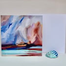 Through the Storm – Blank Coastal Greeting Card - Art Card by Alexis Rizzo