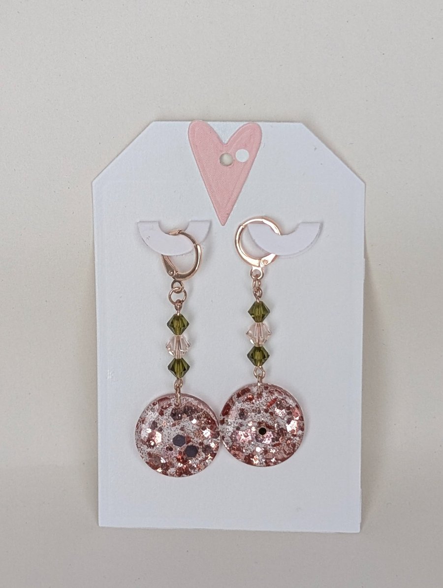 Small Round Resin Earrings