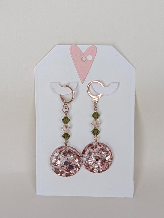 Small Round Resin Earrings
