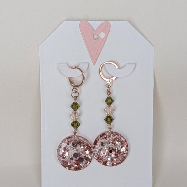 Small Round Resin Earrings