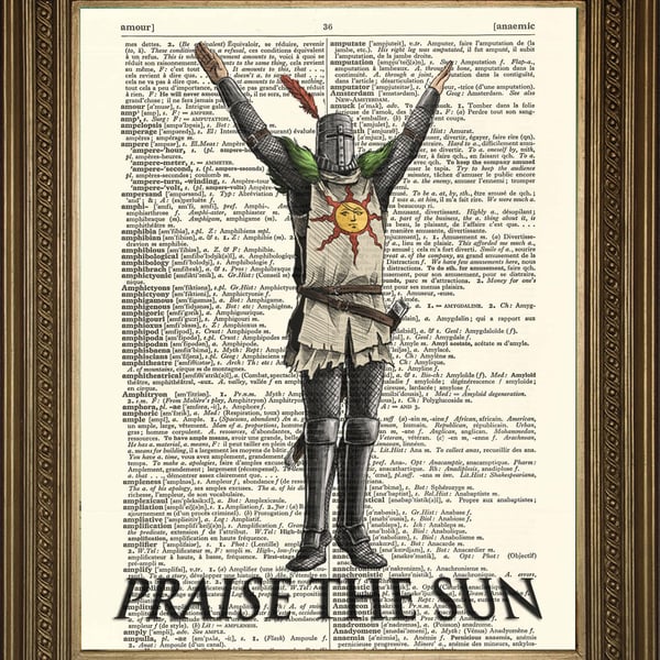Praise the Sun: Dark Souls Dictionary Art Print Wallhanging