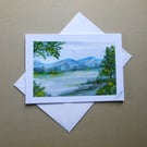 original art hand painted watercolour landscape greetings  card ( ref FA66 P5 )