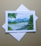 original art hand painted watercolour landscape greetings card ( ref ...
