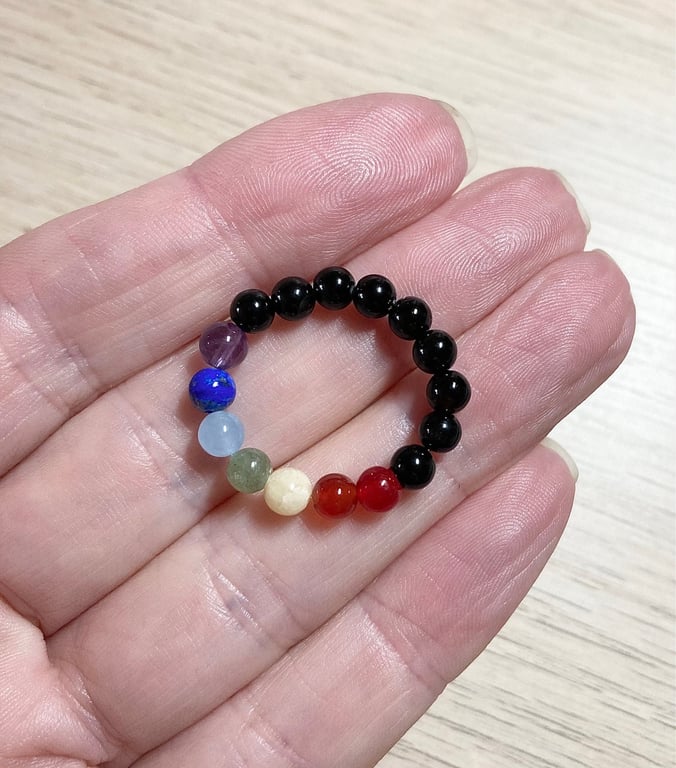 Tiny Gemstone Chakra Activation Ring
