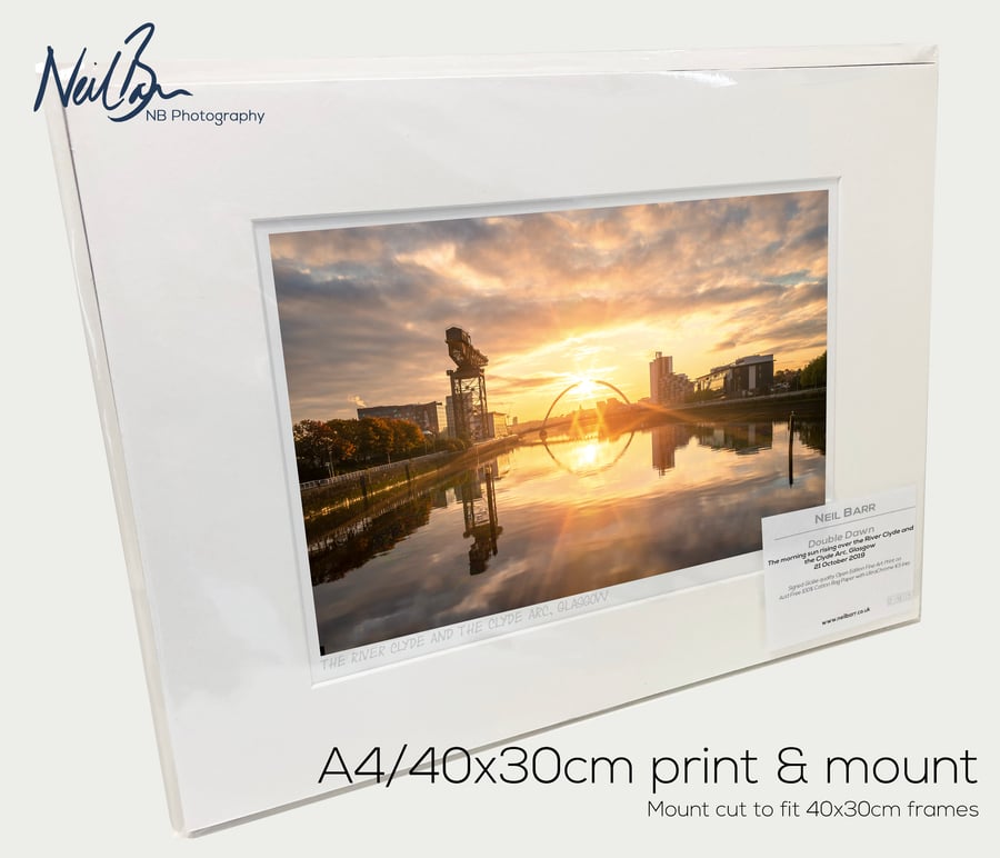 The Clyde Arc & River Clyde Glasgow Scotland - A4 (40x30cm) Unframed Print