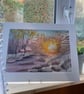 Winter Sun - Hand painted Original - Image 4