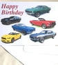 Ford Mustang American Cars - Birthday, Anniversary, Thanksgiving or Plain card
