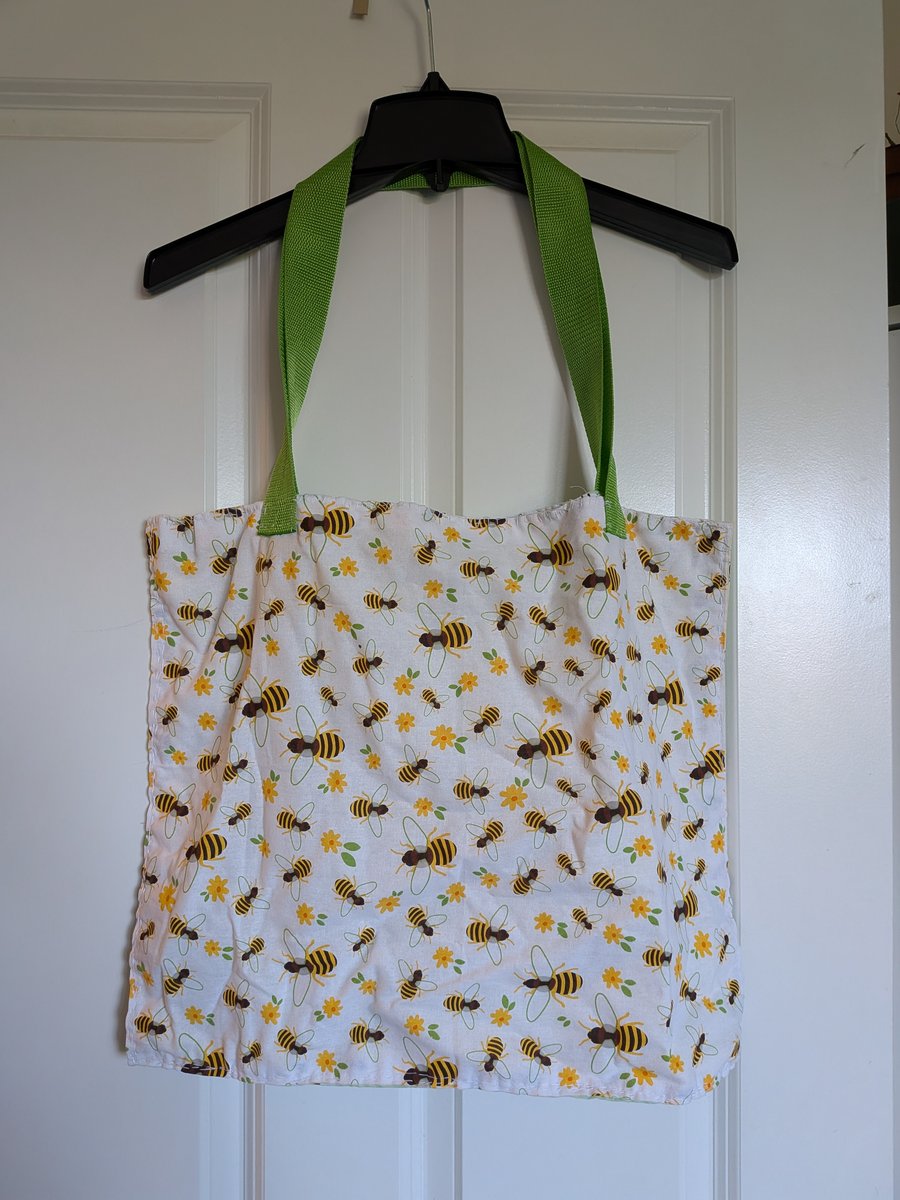 Handmade reversible tote bag. 